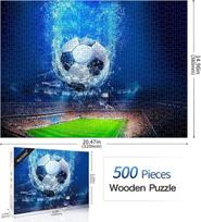 Wacydsd Dėlionė 500 detalių Fantazijos futbolo stadionas Klasikinė dėlionė 3d dėlionė „pasidaryk pats“ rinkinys Medinis žaislas Unikali dovana Namų dekoras Tinka nuo 14 metų