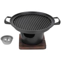Carbon parrilla, mini nešiojamasis ragas nerūkantiems, redondo ir atsparus plieniniu pagrindu, dengtas maistui gaminti lauke, stovyklavimui, iškylai