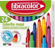 Colorito Maxi markeriai 24 spalvos Fibracolor