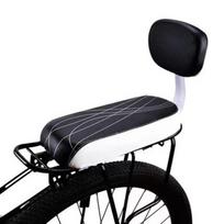 (-1vnt baltas balnelis)Dviračio galinis balnelis Dviračio vaikiška kėdutė su atloše su rankena ir pedalais Dviračio vaikiškos kėdutės dviračio priedai, (-1 vnt balto balno)