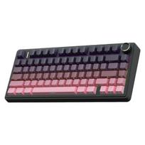 „F75 Pro“ belaidė mechaninė klaviatūra su kryžminiu valdikliu, RGB apšvietimu, žaidimų klaviatūra Juoda Rožinė