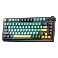 Lingbao MK75 belaidė žaidimų klaviatūra, 75% išdėstymas su valdymo rankenėle, karštai keičiama RGB mechaninė klaviatūra su apšvietimu, juoda/mėlyna
