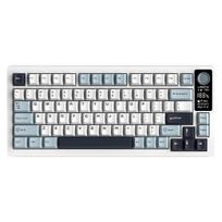 LANGTU LT75Pro belaidė mechaninė klaviatūra su spalvotu ekranu ir sukiojamu rankenėle, pritaikoma RGB žaidimų klaviatūra Mėlyna