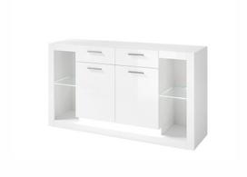 Komoda Imv Meran, 150 cm, baltas blizgus