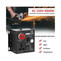 AC 220V 4000W kompaktiškas valdiklis kintamos įtampos greičio nešiojamas temperatūros šviesos įtampos reguliuojamas reguliatorius