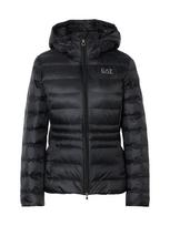 EA7 Emporio Armani Demisezoninė striukė juoda / balta