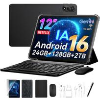 Planšetinis kompiuteris NEXALL N90 12'' Gemini AI Android 16, 24GB RAM 128GB ROM/TF 2TB, 9000mAh, GPS/5G Wifi/OTG - Pilka