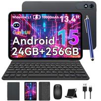 Planšetinis kompiuteris TABWEE T60 Pro 13.4" FHD, 1920*1200, 24GB RAM, 256GB ROM, 2 TB SD, Al 8MP + 16MP kameros, „Android 15“, 10000 mAh, 5G WiFi