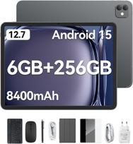 Planšetinis kompiuteris Blackview LINK8 12.7" 2K+ 90Hz, 18GB + 256GB/SD 2 TB, Android 15, 8400 mAh, 16+13MP, WPS Pilka