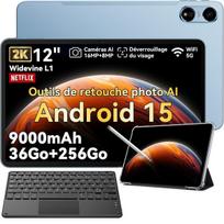 Planšetinis kompiuteris Oscal Pad 100 12" Android 15 2.4G+5G Wifi RAM 36GB ROM 256GB/SD 2TB 9000mAh 16MP+8MP Mėlyna + K1