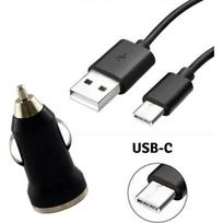 USB-C laidas ir Automobilinis Įkroviklis - Phonillico - Suderinamas su Samsung Galaxy NOTE 8/9 - 1 Metras - Juodas
