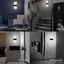 LED sieninis apšvietimas su jutikliu, įkraunamas USB, baterijomis maitinamas belaidis LED sieninis šviestuvas su judesio jutikliu, vidaus sieniniai šviestuvai automatiškai įjungiami / išjungiami,