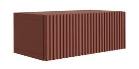 Miegamojo baldai, 3XE LIVING, pakabinama naktinė spintelė su stalčiumi – reljefinis MDF fasadas, plytų raudona, 40 x 20 x 16 cm, 1 vnt.
