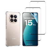 Apsauginis dėklas Xiaomi Redmi Note 15 PRO 4G ir 2 grūdinto stiklo ekrano apsaugos plėvelė Phonillico®