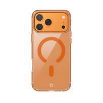 iPhone 17 Pro MagSafe FORCE CASE Kontūrinis Metalinis Antichokinis 2m Premium Oranžinis