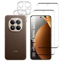 Grūdintas stiklas Xiaomi Redmi Note 15 PRO PLUS 5G ir kameros apsauga [2 vnt. rinkinys] Phonillico® stiklo apsaugos filmas