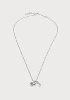 Juicy Couture Grandinėlė 'Heart &  J Charm Pendant' sidabrinė