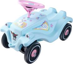 Big-bobby-car-classic unicorn, vaikiška transporto priemonė su vienaragio dizaino lipdukais, berniukams ir mergaitėms, maksimali apkrova 50 kg, paspiriama transporto priemonė vaikams nuo 1 metų, šviesiai mėlyna