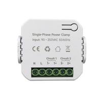 „Tuya App Smart“ dvipusis dvišalis „WiFi“ energijos matuoklis AC110V 220V su spaustuko CT KWH galios elektra White
