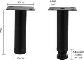 Reguliuojamos spintelės kojelės 12 vnt Reguliuojamos spintelės kojelės, 100 mm metalinių baldų kojelės su varžtais, didelės apkrovos virtuvės spintelės spintelės kojos Adju