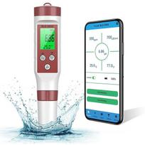 PH testeris elektroninis matuoklis Bluetooth 7-1, ATC vandens kokybės testeris / PH / TDS / EC / ORP / SG (tikslumas 0,01), automatinis kalibravimas | geriamojo vandens, akvariumo, baseino PH matuoklis su apšvietimu
