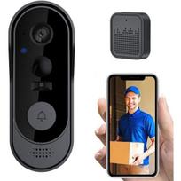 Belaidis durų skambutis su kamera, 1080P „WiFi“ vandeniui atsparus durų skambutis, „Smart Audio Doorbell“ domofonas, programos pažadinimas, PIR aptikimas