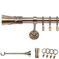 Metalinė Vienguba Užuolaidų Lazda 280 Cm 19 Mm Aukso Spalvos Antikvariniai Duncan Spinner Žiedai