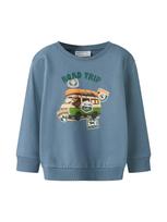 NAME IT Megztinis be užsegimo 'NMMVOTO' safyro / tamsiai žalia / omarų spalva / balta