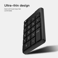 19 klavišų universalios "Bluetooth" belaidės skaičių klaviatūros "Mini Numpad" skaitmeninė klaviatūra kompiuterio apskaitai