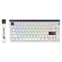 ATTACK SHARK R85HE žaidimų klaviatūra 75 % mechaninė klaviatūra su Hall efekto jutikliu greitam suveikimui RGB balta