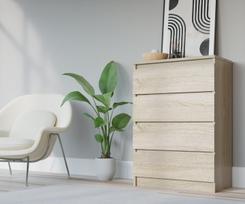 Komoda 3xEliving DEMI su 4 stalčiais, 70 cm, spalva: Sonomos ąžuolas