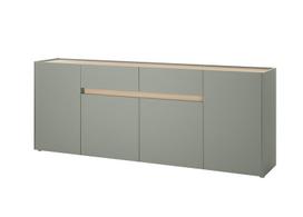 Komoda Imv City, 224 cm, žalias/ąžuolas