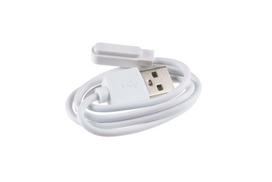 Garett C004 universali išmaniojo laikrodžio įkrovimo kabelis, magnetinis USB-A, baltas