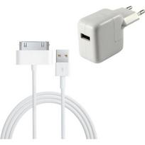 1M Laidas + Baltoji Maitinimo Adapteris iPad 1 - 2 - 3 - Phonillico®