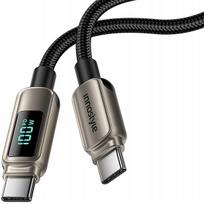 INNOSTYLE USB-C LAIDAS SU EKRANU, GREITO ĮKROVIMO, USB TIPO C, 100 W, 1 M