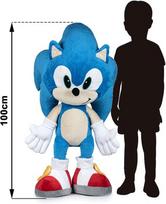 Play by Play Sonic The Hedgehog 100 cm pliušinis žaislas Sonic Giant Xxl Sonic The Hedgehog, idealus bet kokio amžiaus, Kalėdoms, karaliams