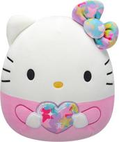 Squishmallows Sqsn00602 - Hello Kitty Starshine su vaivorykštės širdele 25 cm oficialus Jazwares pliušinis itin minkštas žaislas