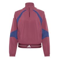 ADIDAS PERFORMANCE Sportinė striukė 'Hyperglam' tamsiai mėlyna jūros spalva / raudonai violetinė / balta