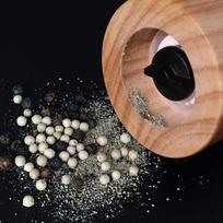 Hetang Yuese Druskos ir pipirų malūnėlis pagamintas iš medžio ir keramikos - pipirų trintuvė prieskonių malūnėlis su reguliuojamu