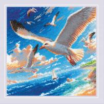 Riolis 2232 "jūros Brizas" kryžiuko siuvinėjimo rinkinys 20x20 cm