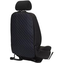 Automobilio sėdynės atlošo apsauga nuo vaikų EVAtech ECO 75x46 cm - juoda / juodi kraštai / mėlynos siūlės