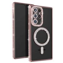 Coque - PRANEŠTI - Samsung Galaxy S23 Ultra - Rožinė Šampano - Kieta - Suderinama su MagSafe