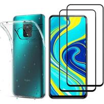 Coque už Xiaomi REDMI NOTE 9S - REDMI NOTE 9 PRO ir 2 Grūdinti Stiklai Juodas Kraštas Ekrano Apsaugos Filmas Phonillico®