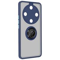 Išmaniojo telefono dėklas - AVIZAR - Honor Magic 6 Lite 5G - Metalinė žiedas - Naktinė mėlyna - Pusiau kietas