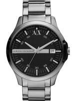 ARMANI EXCHANGE Analoginis (įprasto dizaino) laikrodis juoda / sidabrinė