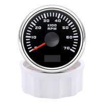 (BS) Universalus 7000 valties tachometras 52 mm LCD skaitmeninis apsukų matuoklis su raudonu foniniu apšvietimu vandeniui atsparus automobilio laivo apsukų matuoklis, BS