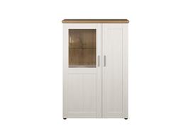 Vitrinos spintelė Trendteam Shade, 95x38x140 cm, balta/ruda