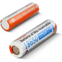 2 baterijos 18650 ličio 3200mAh 3,7V įkraunama plokščia galvutė 3200JT LinQ Orange
