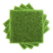 4 pakuotės dirbtinės žolės velėnos plytelės „pasidaryk pats“ amatams, 15x15 cm žalios kvadratinės kilimėlės balkono ir terasos dekoravimui