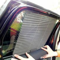 Automobilinis automatinis ištraukiamas skėtis nuo saulės automobilio šoninio lango tinklinės žaliuzės nuo saulės, 2 vnt pilkos spalvos